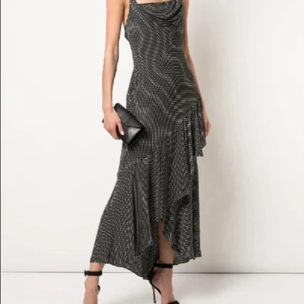 NWT Alice + Olivia Mini Dot Black Dress (Size 2) - Picture 1 of 5